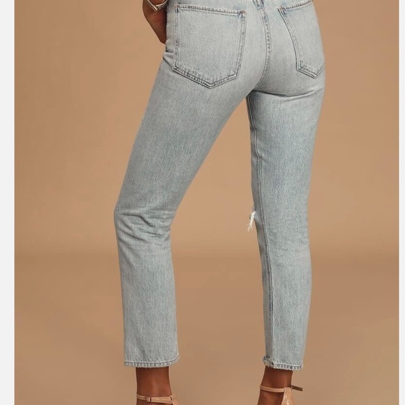 BRAND NEW Agolde Riley High Rise Straight Crop Jeans in Shatter Size 26 - Picture 5 of 5